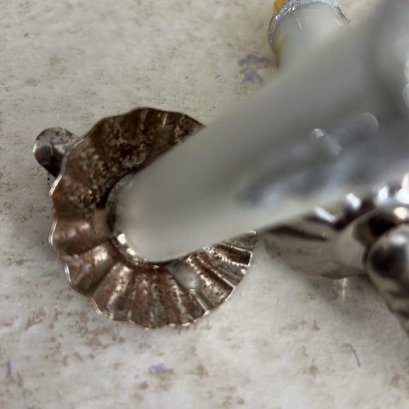 Set of 4 Vintage Glass Christmas Clip on Candle Ornaments - Picture 5 of 8